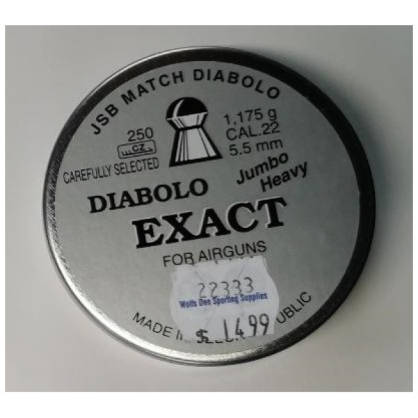 JSB EXACT DIABOLO JUMBO HEAVY - .22CAL