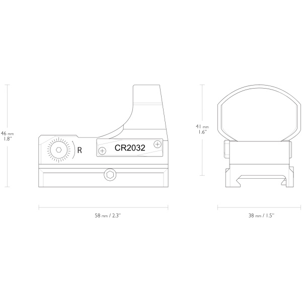 HAWKE VANTAGE REFLEX SIGHT "WIDE VIEW" WEAVER - Image 3