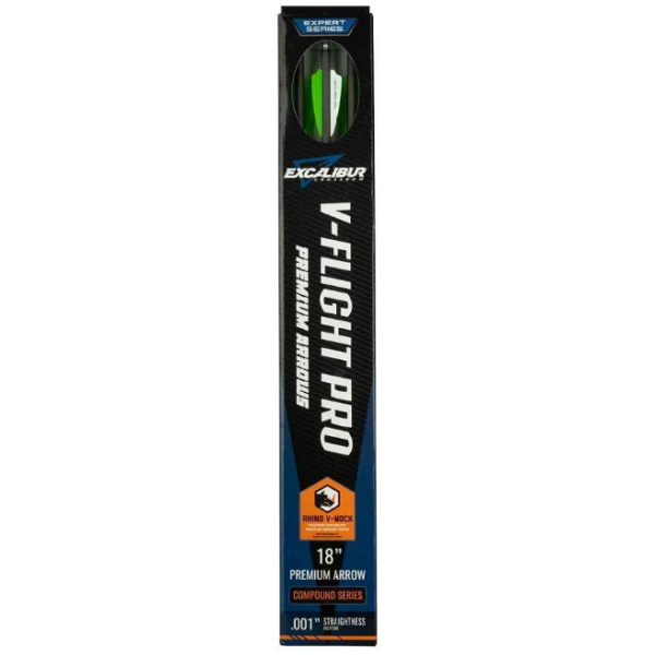 Excalibur V-Flight Pro 18" Crossbow Arrows 6/Pack