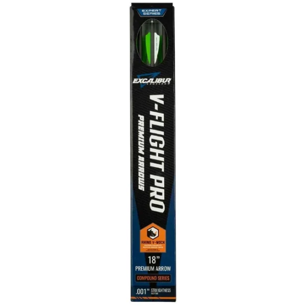 Excalibur V-Flight Pro 18" Crossbow Arrows 6/Pack