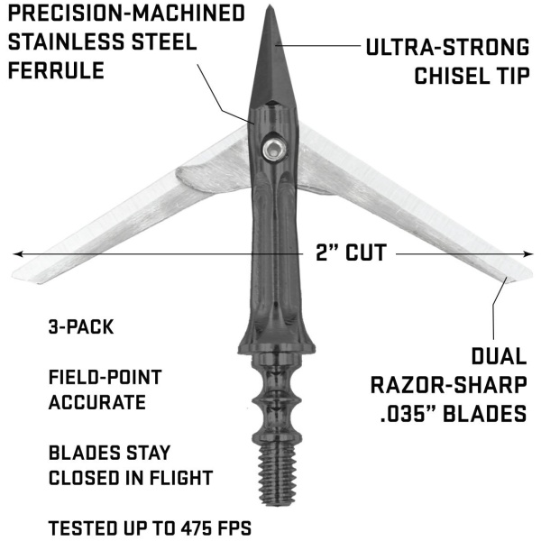 Wicked Ridge Impact Broadhead (3-pack) - Image 3